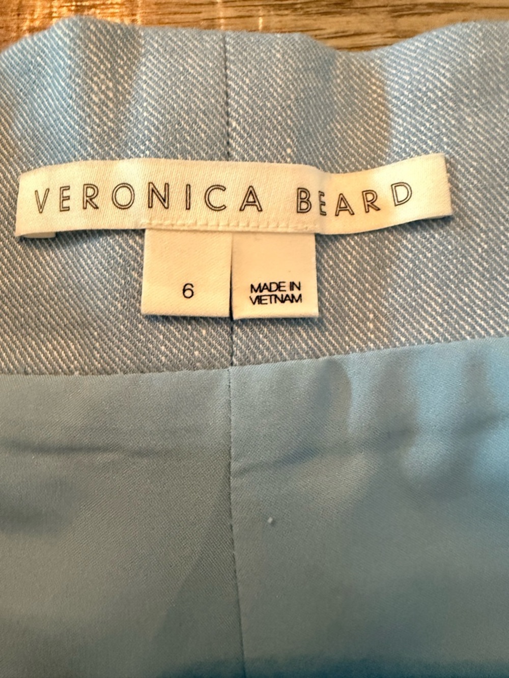 Veronica Beard Light Blue High-Waist Pleated Shorts with Belt - Picture 2 of 3